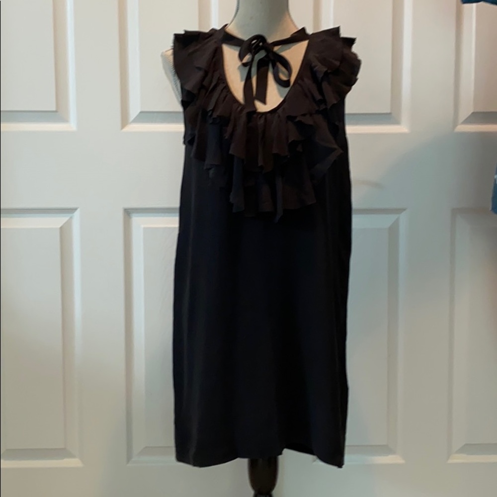 Joie “Gilly”ruffled sleeveless mini-dress/long top